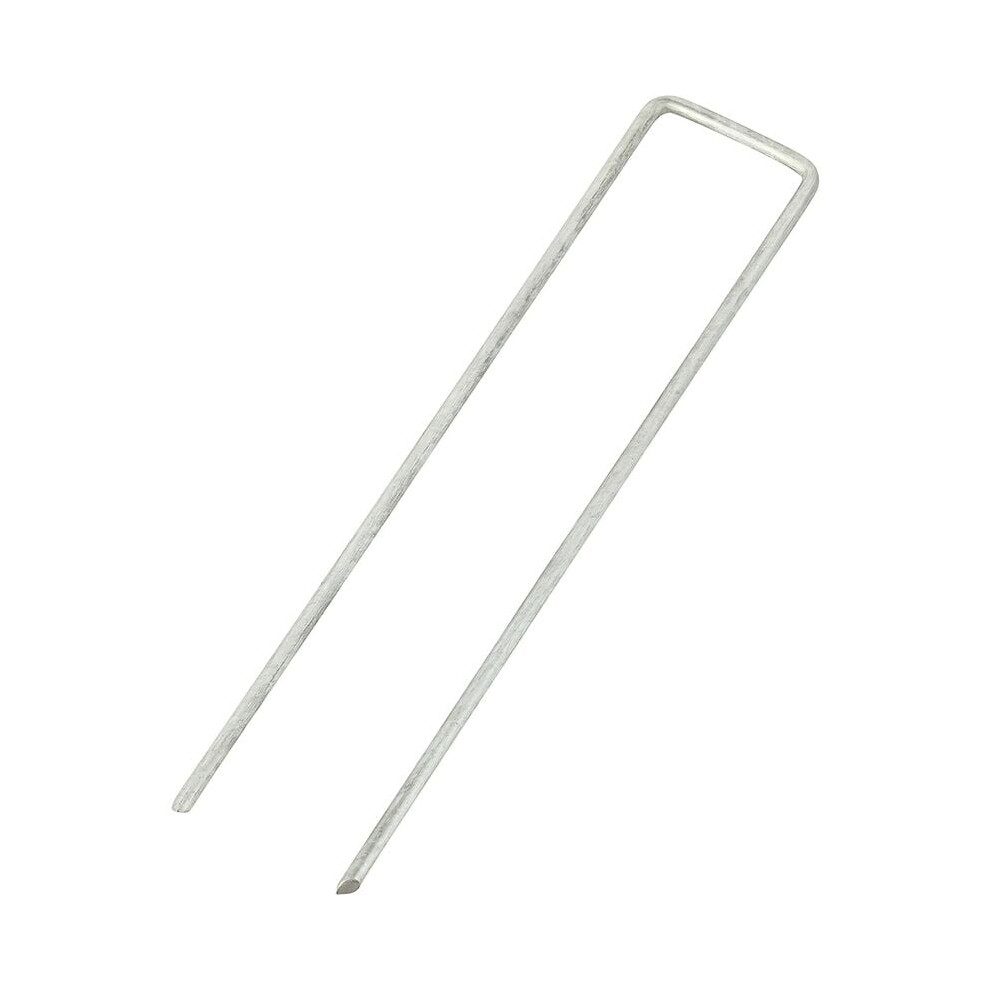 Galvanized Garden Stakes For Landscape Fabric, U Shaped Landscape Pins With Trapezoid Design Heavy Duty Rust Proof Ground Staples For Weed Barrier, 9554910467800