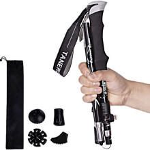 Bâtons de randonnée pliables en aluminium 7075, réglables et dotés d'un système de verrouillage rapide. Bâtons de trekking ultralégers pour la
