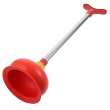1 Piece Toilet Removal Tool Heavy Duty Piston for Toilet Toilet Plunger Clean Plunger Drain Piston Bathroom Piston Toilet Rubber Red