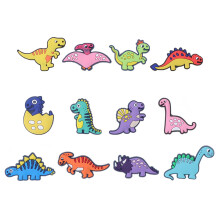 12 Stück Slipper-Charme, PVC, Dinosaurier-Cartoon,