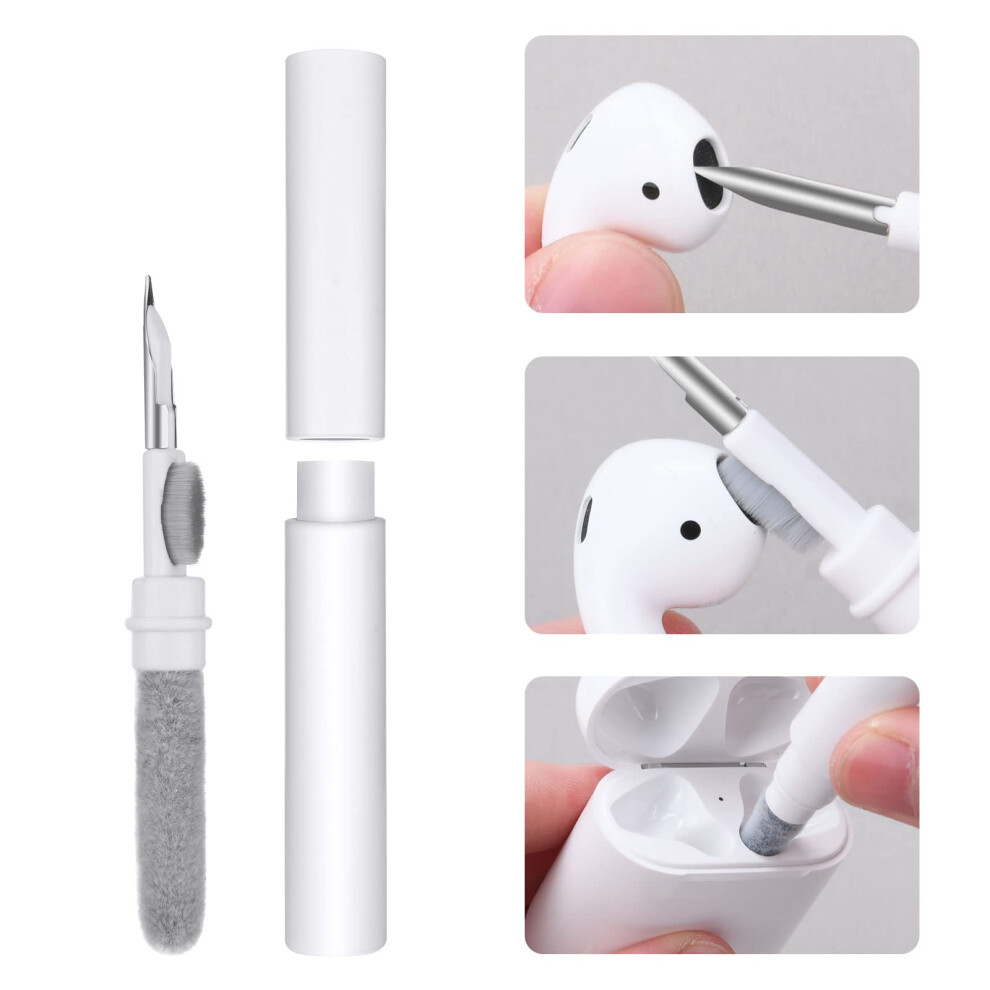 Multi-Function Cleaning Pen For Bluetooth Headset Cleaning, Airpod Cleaner Kit With Soft Brush Flocking Sponge, Efficient Dust Removal And Wide Applic 9454554673141