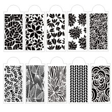 10pcs Leaf Rose Drawing Stencils Templates Embossing Paper Cards Painting Scrapbooking Stamp Album