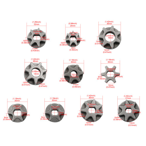 Gear Sprocket Drive Replace Sprocket Gear Asterisk 3/6/7-M14 2