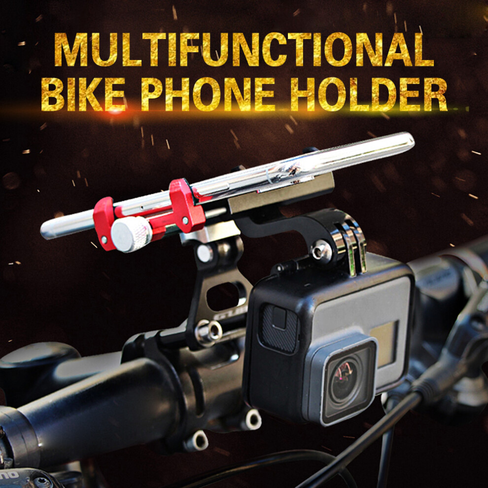 Phone Mount Holder For Bicycle Handlebar Universal Adjustable Rotating Cradle Clamp Aluminium Alloy Frame Eagle Claws Design Vibration Reduction Surfa 9088816112392