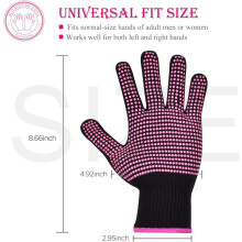 Professional Heat Resistant Gloves, Heat Resistant Up To 250/482F Thermostable Silicone Bumps For Salon Or Home Use, Flexible And Stretchy For