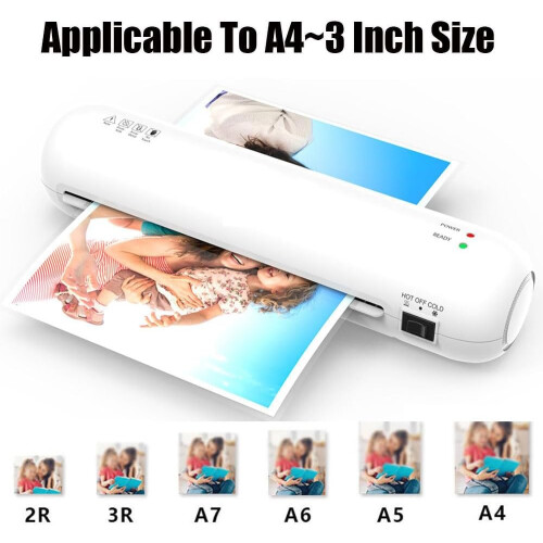 Laminating Machine, 13Inch Thermal Laminator, Desktop Cold and Hot A4 Laminator, White 2