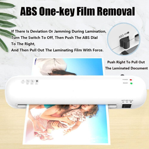 Laminating Machine, 13Inch Thermal Laminator, Desktop Cold and Hot A4 Laminator, White 1