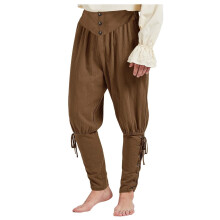 Men's Long Medieval Trousers Size XXL Brown Retro Pirate LaceUp Cosplay Steampunk Gothic Renaissance