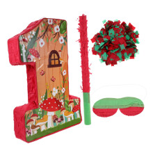 Mushroom Birthday Pinata 1 Set Paper Mushroom Shaped Pinata Candy Smashing Party Game Kids Birthday Party Favor