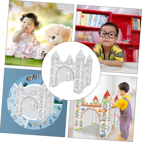 3D Castle Colouring White DIY Painting Puzzle 1
