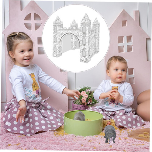 3D Castle Colouring White DIY Painting Puzzle 2