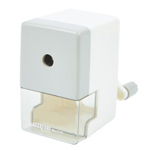 Manual pencil sharpener with container, automatic feed in one hole, sharpener for 6.5 mm 8.0 mm wooden sketch pencils