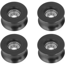 U-förmige Rollensatz, glatte Oberfläche und leiser Lauf, 4 Stück 8x40x20,7 mm U-Nutlager für Türen und Fenster, mechanische Ausrüstung, Dura