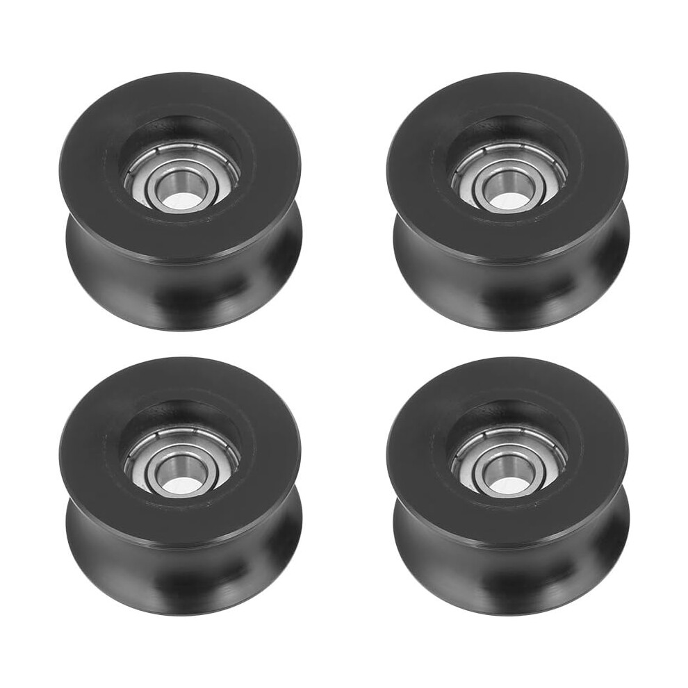 U-Type Pulley Roller Set, Smooth Surface & Quiet Operation, 4Pcs 8X40x20.7mm U-Groove Bearings For Doors & Windows, Mechanical Equipment, Dura 9088816198341