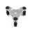 Steel Heavy Load Carriers Triangular Base Rollers Smooth-Silver 1