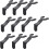 Helmets Organizers Display Rack Metal Space Saving 10 Pack  Load Capacity Black For Home Garage Use 5
