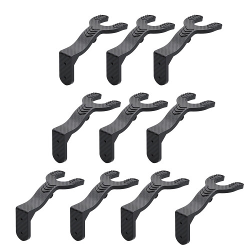 Helmets Organizers Display Rack Metal Space Saving 10 Pack  Load Capacity Black For Home Garage Use