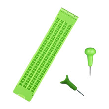 Braille writing slate, blind education materials, practical learning tool Braille slate writing for adults and beginners.