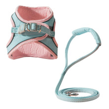 1 Set Leash Buckle Comfortable Cat Harness Pet Harness for Cats with Drawstring for Pet Cats Adjustable Running Rope Rope Pull Suede Pink