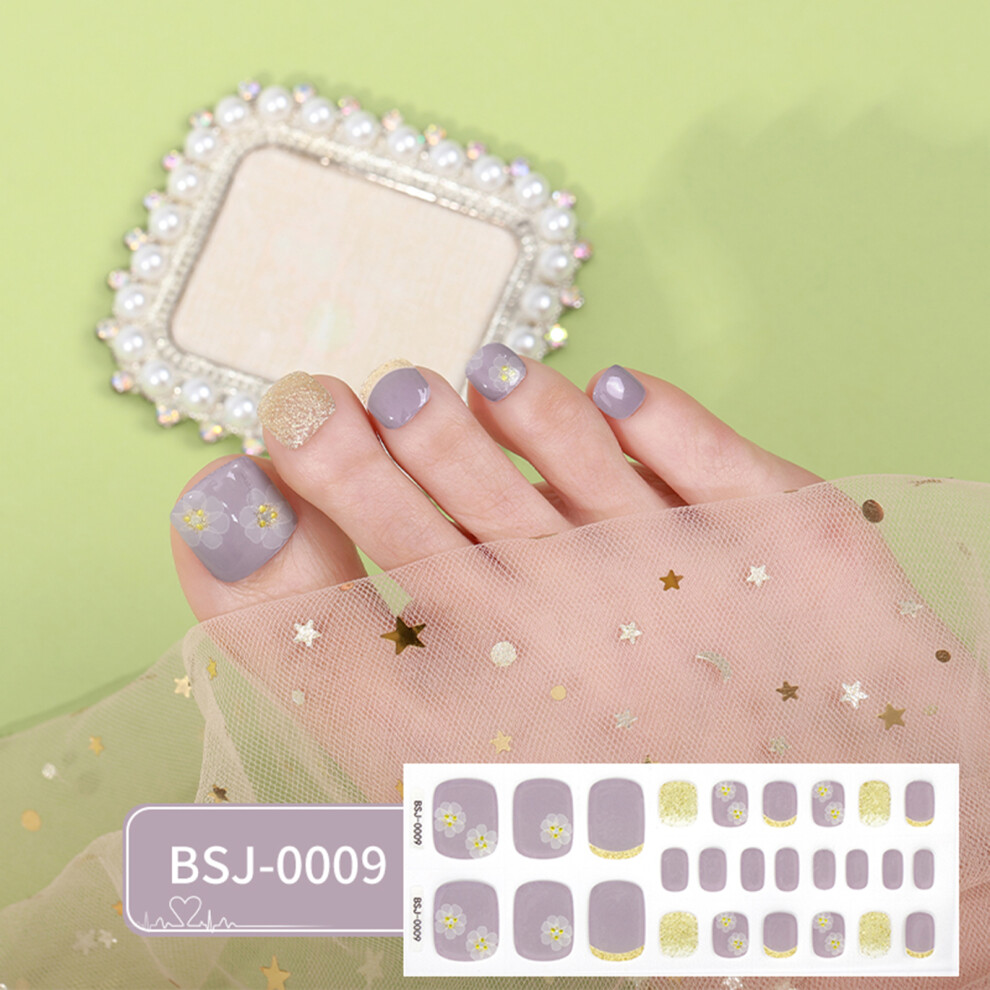 Full Toe Wraps Stickers Adhesive Toe Nail Wraps DIY Toe-BSJ09
