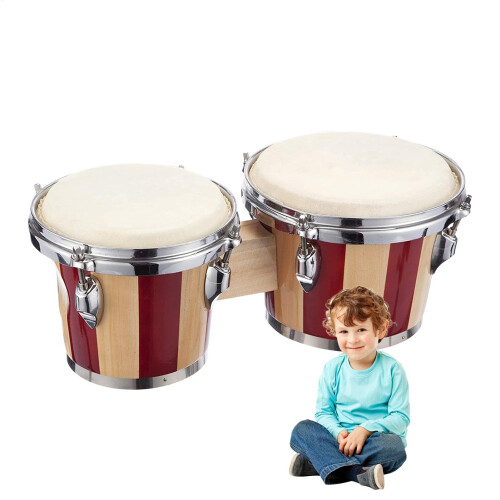 Bongo Drum for Children  Beginner Percussion Instrument  6  7 Inch Bongos