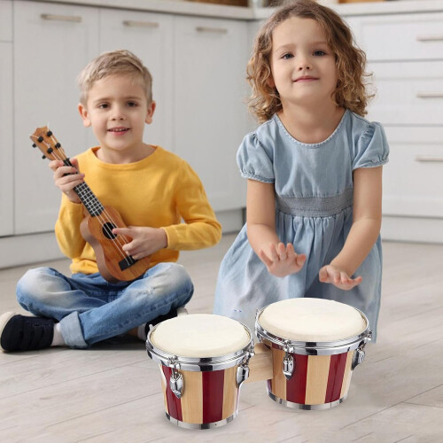 Bongo Drum for Children  Beginner Percussion Instrument  6  7 Inch Bongos 1