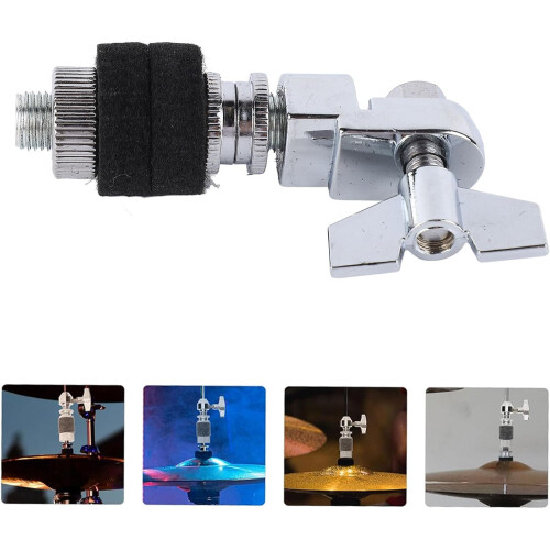 Hi Hat Coupling, Secure Fixation Alloy Clip Jazz Drum Coupling Heights, Adjustable Percussion Instruments Accessories for Musicians 2
