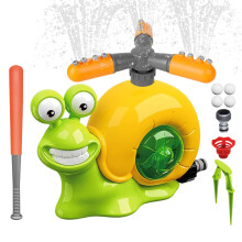 Children's Sprinkler, Kids Sprinkler for Yard Water Sprinkler Baseball Toy Snail Spray TBall Set for Backyard Lawn Pool Party Garden