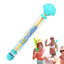 Water Gun  Outdoor Water Blaster Toy with Colorful Extension for Fun Battles Blue