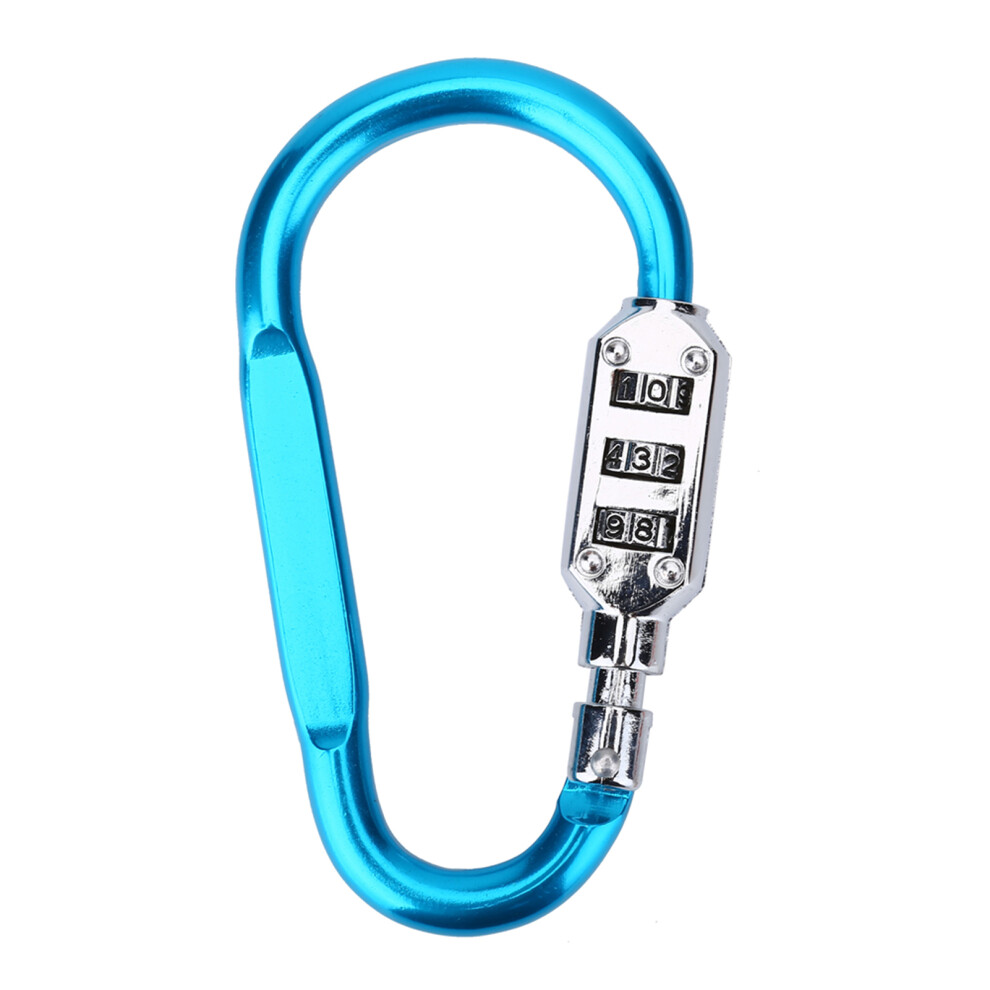 Secure Travel Companion, Aluminium Alloy Carabiner Clip, Resettable Combination Padlock For Safe Outdoor Journeys 9554910469545