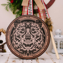 Frame Drum Versatile Native American Style Hand Drum Portable Frame Drum for Adults Rhythm Therapy, Shamanic Drum 25*25*5cm