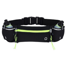 Verstellbarer Laufgürtel, Trinkgürtel, Flaschenhalter, weiches Lycra-Material, wasserdicht, reflektierende Streifen, ideal für Outdoor-Fans