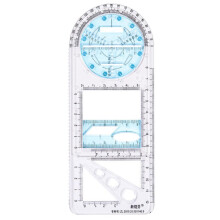 Multifunctional Geometric Ruler, Plastic Design Rulers, Geometric Drawing Stencil, Measuring Tool for Students (primary school version)