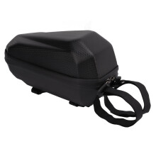 Bolsa de selim impermeável para bicicleta com zíperes laminados e padrão de carbono para scooters e bicicletas elétricas.