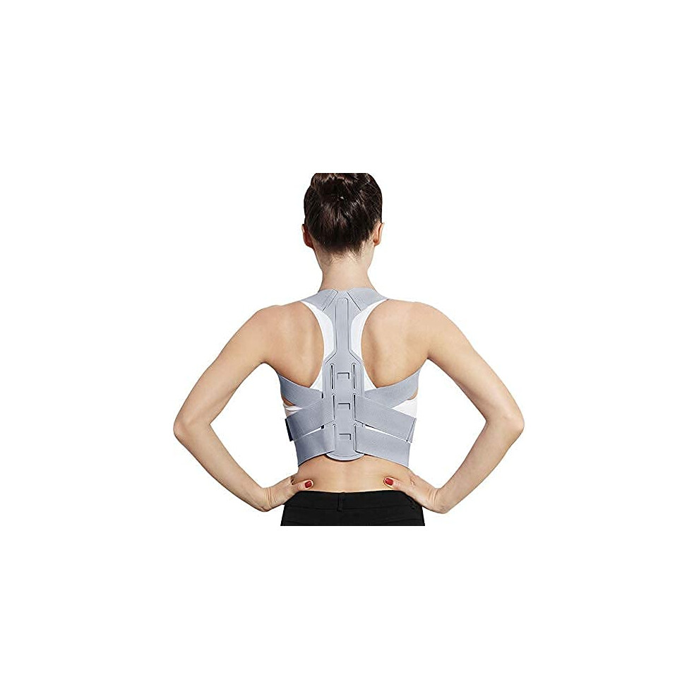 Blue Posture Corrector Brace: Adjustable Back Support Belt, Clavicle And Spine Alignment, Lumbar Posture Corset Small,