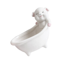 Ceramic Fleshy Plant Pot Pig/Bear Shape Cartoon Ceramic-A