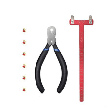 Aluminum TSquare and Nocking Pliers, Combo Set with 6 Nocking Points for Bowstring Installation