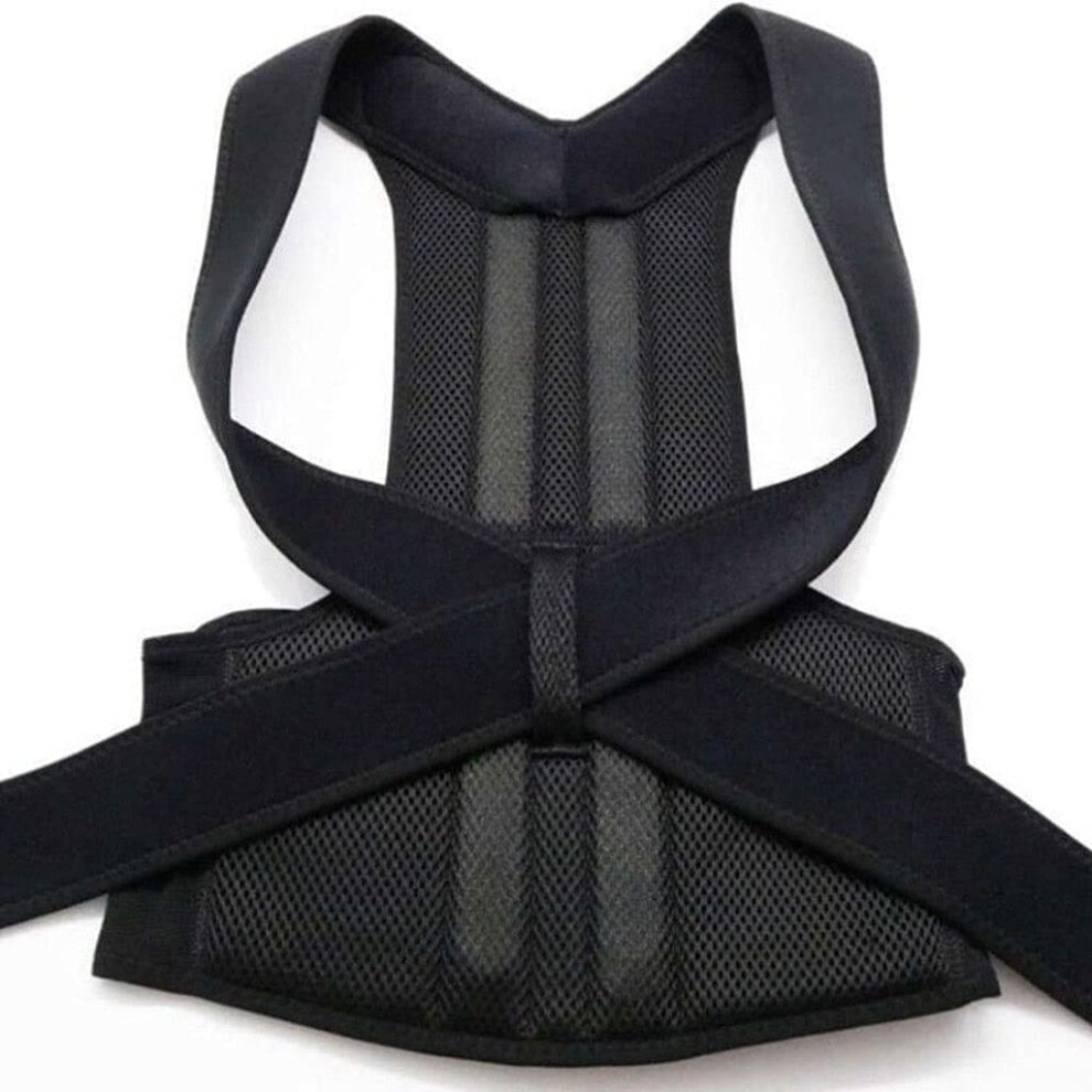 Black Posture Corrector Back Support Belt Waist Brace Spine Lumbar Posture Correction Pain Relief Model Xxx Size Xlarge