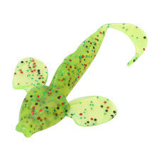 Esca artificiale realistica a forma di salamandra, realizzata in PVC ecologico, morbida e resistente, con una postura di nuoto realistica, ideale per
