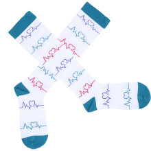 Compressiesokken voor dames, kniehoge sokken met geleidelijke bloedsomloopondersteuning voor hardlopen, training en sport, vochtafvoerend en ademend