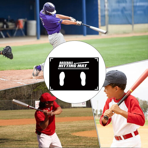 Baseball Hitting Trainer Practice Grass Mat, 90x60 cm Batter Box Turf Mat 2