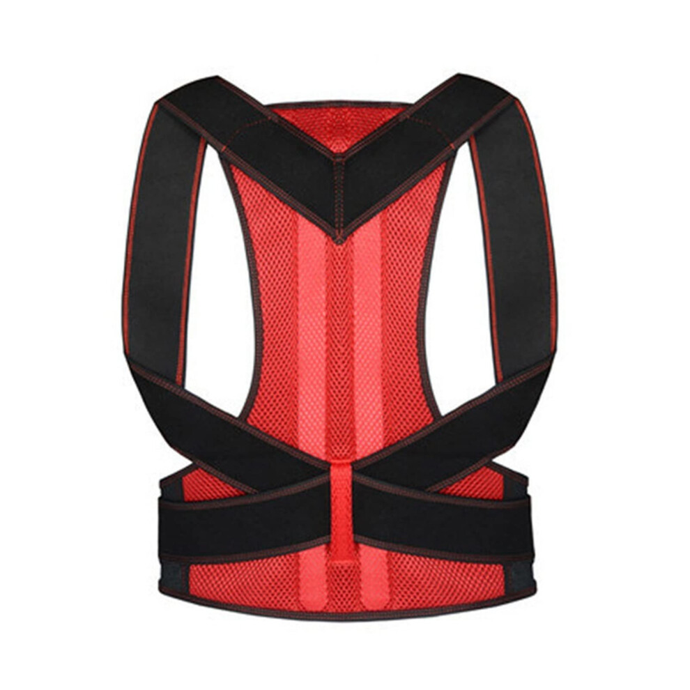 Gray Adjustable Back Posture Corrector Clavicle Spine Shoulder Back Alignment Lumbar Support Corset Small