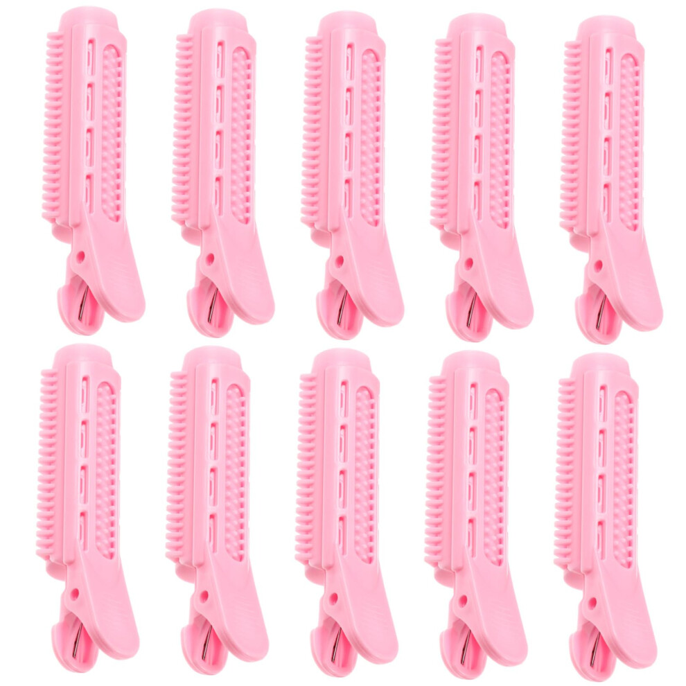 10pcs Hair Roller Clips for Bangs and Roots, ABS Curlers for Easy Volume Boost and Secure Hold
