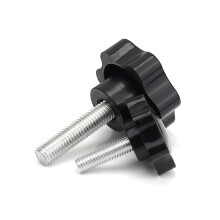 Knurled knobs, screws, bolts, star M4 M5 M6 M8 M10 M12 plastic grip (M6 head 25mm) Ref: 8444