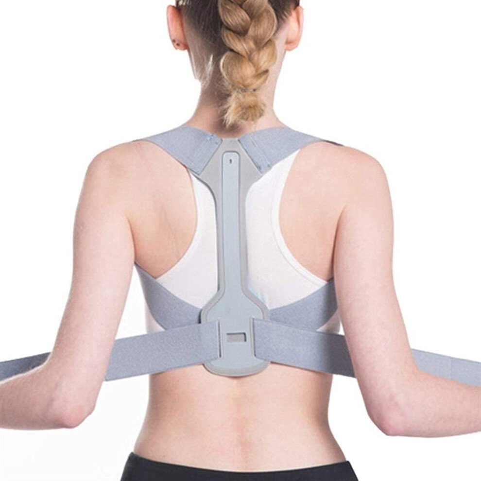 Posture Back Corrector Clavicle Spine Shoulder Support Belt Unisex Violet Medium Pain Relief Posture Correction Slouching Prevention