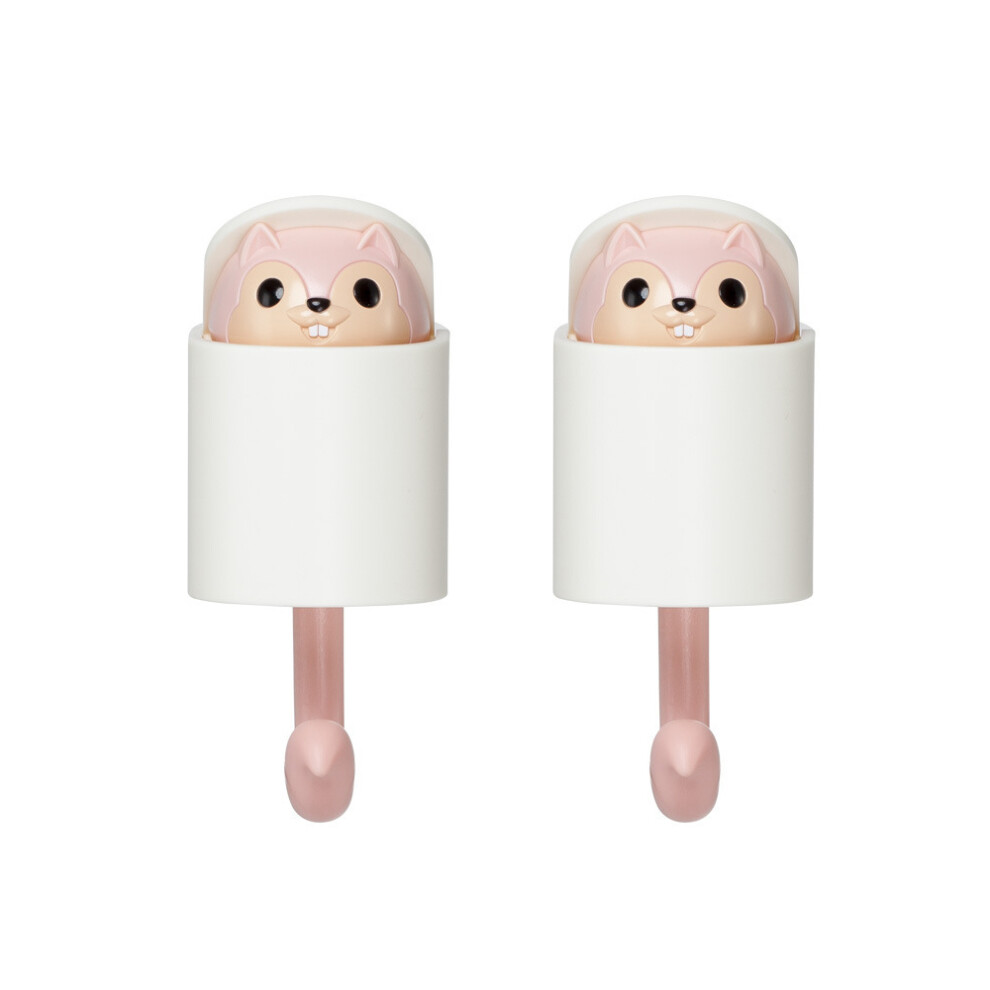 Adhesive Wall Hooks, Cute Cartoon Creative Squirrel Shape Adhesive Hook, Heavy Load Capacity For Bathroom Kitchen Office 9454554849669