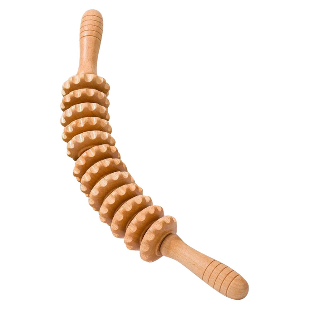 Wooden Fascia Roller, Massage Roller for Back, Fatigue Relief, AntiCellulite, Muscle Relaxation