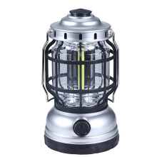 Lanterna con interruttore dimmer, lanterna da campeggio portatile a LED ricaricabile con LED COB in stile retrò e design impermeabile per