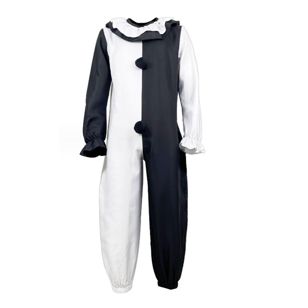 Black/White Terrifier Clown And Jumpsuit Cosplay Costume Halloween Party Outfit Mens Size S