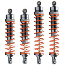 4 Pieces Aluminium Alloy Damper Springs Fit for 1/10 RC Vehicle Traxxas Slash (Grey)